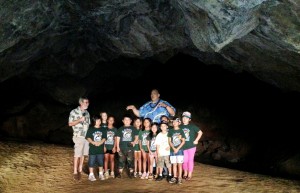 The Mayor and Dr. Burney, with Kapaa Students